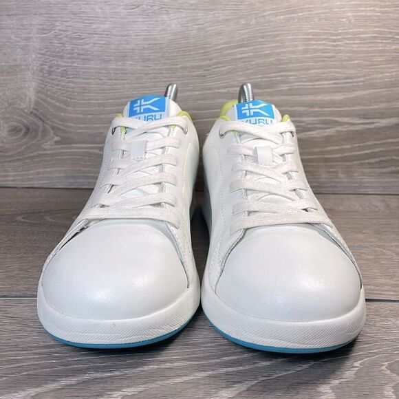 Kuru Roam Classic Court Women’s Sz 8.5M Bright White Pale Lime Comfort Sneakers - Picture 2 of 10